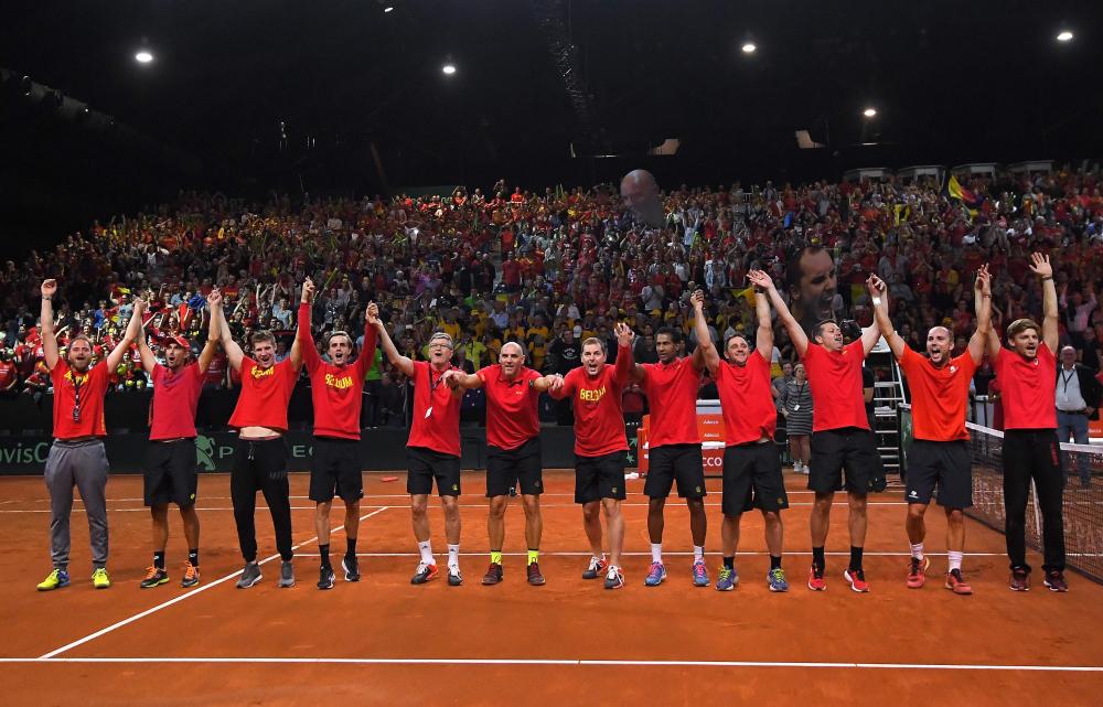 Nick Kyrgios holds nerve to draw Australia level with Belgium