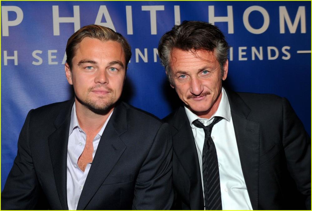 Image result for Sean Penn, Leonardo DiCaprio Haiti fundraiser