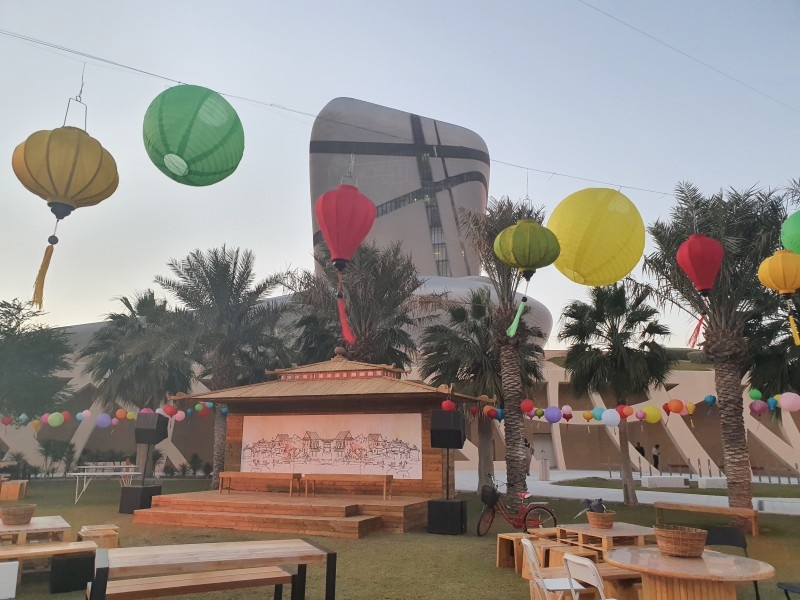 Vietnamese decoration and workshops taking place at Ithra Cultural Center in Dhahran, Saudi Arabia. Image: Saudi Gazette
