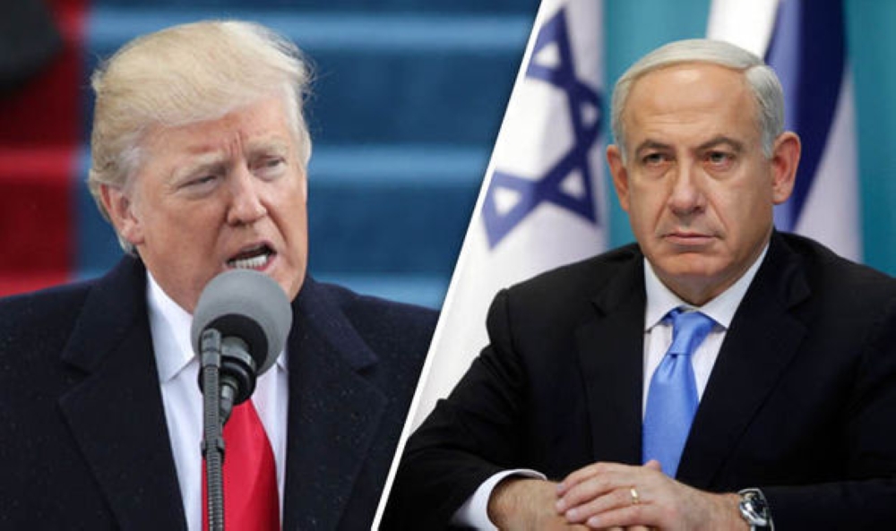 US President Donald Trump (L), and Israeli Prime Minister Benjamin Netanyahu