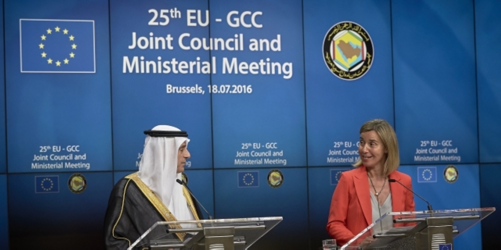 File photo shows Saudi Foreign Minister Adel AL-Jubeir during the EU-GCC Council and ministerial meeting in Brussels. 
