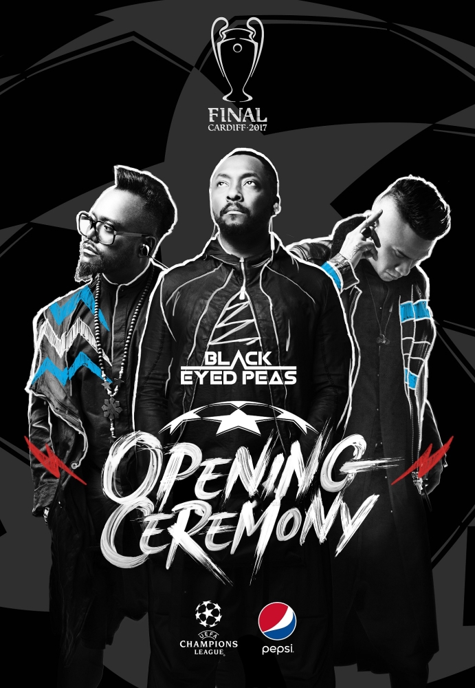 The Black Eyed Peas to perform at the UEFA Champions League Final 

