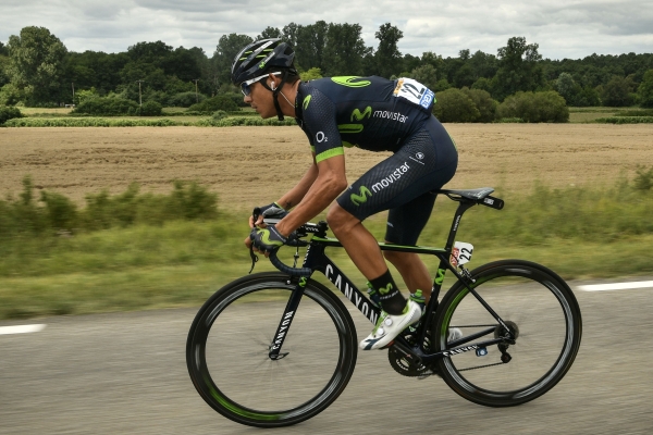 Costa Rica's Andrey Amador rides during the 203,5km eleventh stage of the 104th edition of the Tour de France cycling race on Wednesday between Eymet and Pau.  — AFP