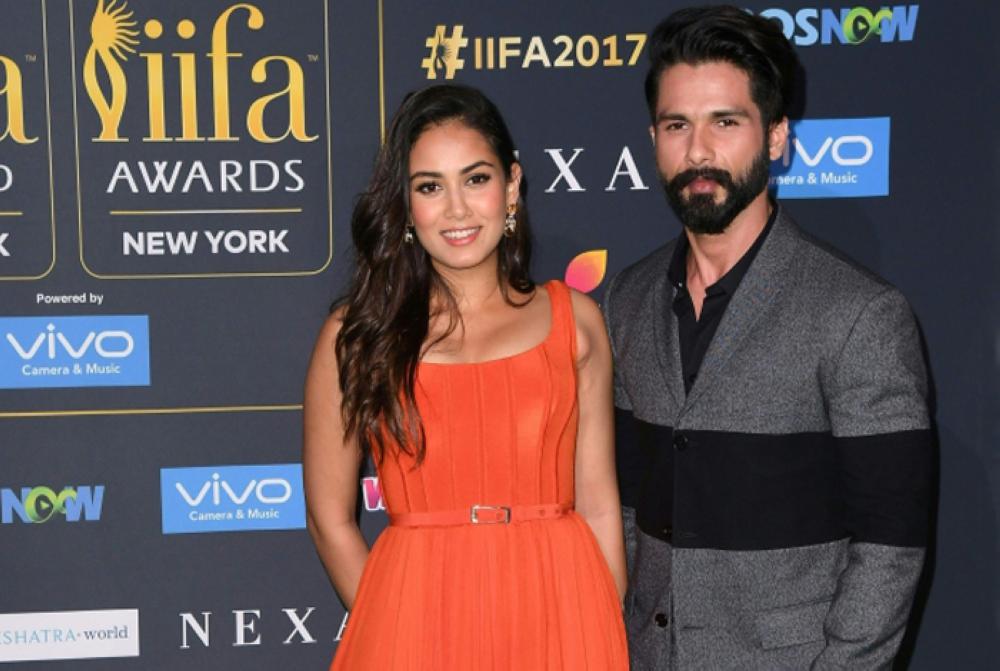 Bollywood actor Shahid Kapoor and wife Mira Rajput arrive for the IIFA Awards at the MetLife Stadium in East Rutherford, New Jersey during the last day of the 18th International Indian Film Academy (IIFA) Festival on Sunday. - AFP