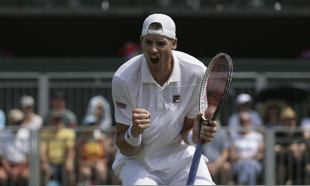 John Isner of the United States seen in action during the recent Wimbledon. — AP