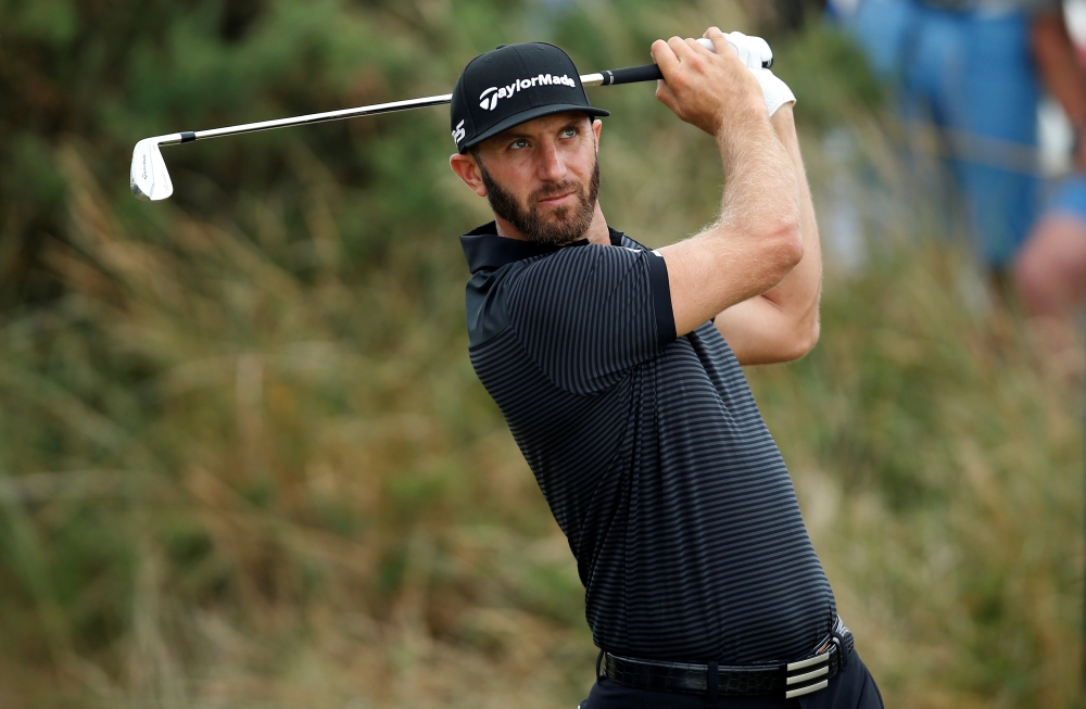 USA’s Dustin Johnson in action during a practice round of the 146th Open Championship at Royal Birkdale in Southport, Britain, on Wednesday. — Reuters