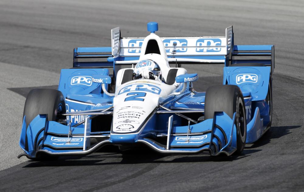 Josef Newgarden drives during the IndyCar Honda Indy 200 Auto Race at Mid-Ohio Sports Car Course in Lexington, Ohio, Sunday. — AP