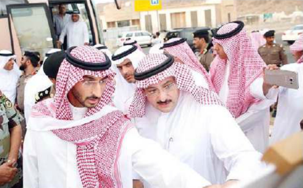 Deputy Emir of Makkah Prince Abdullah Bin Bandar during his inspection tour of the holy sites, Tuesday. — Okaz photo