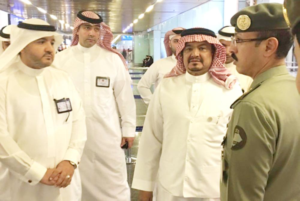 Minister of Haj and Umrah Muhammad Saleh Bantan at Prince Muhammad International Airport in Madinah on an inspection tour on Thursday. — SPA
