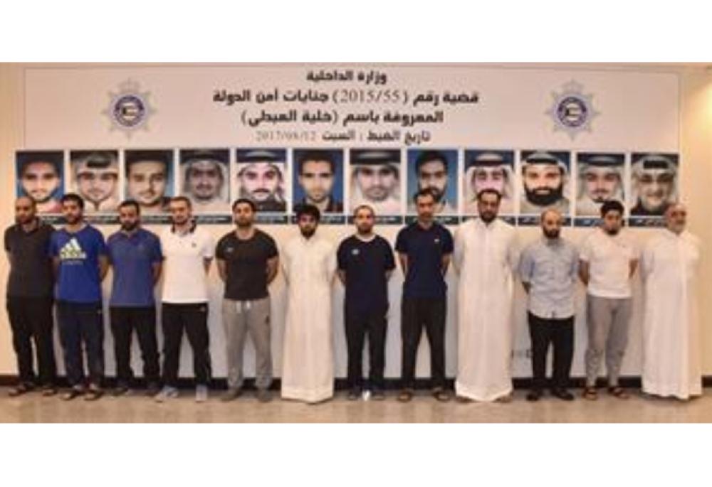 Twelve convicts arrested in Kuwait on Saturday. — Courtesy photo