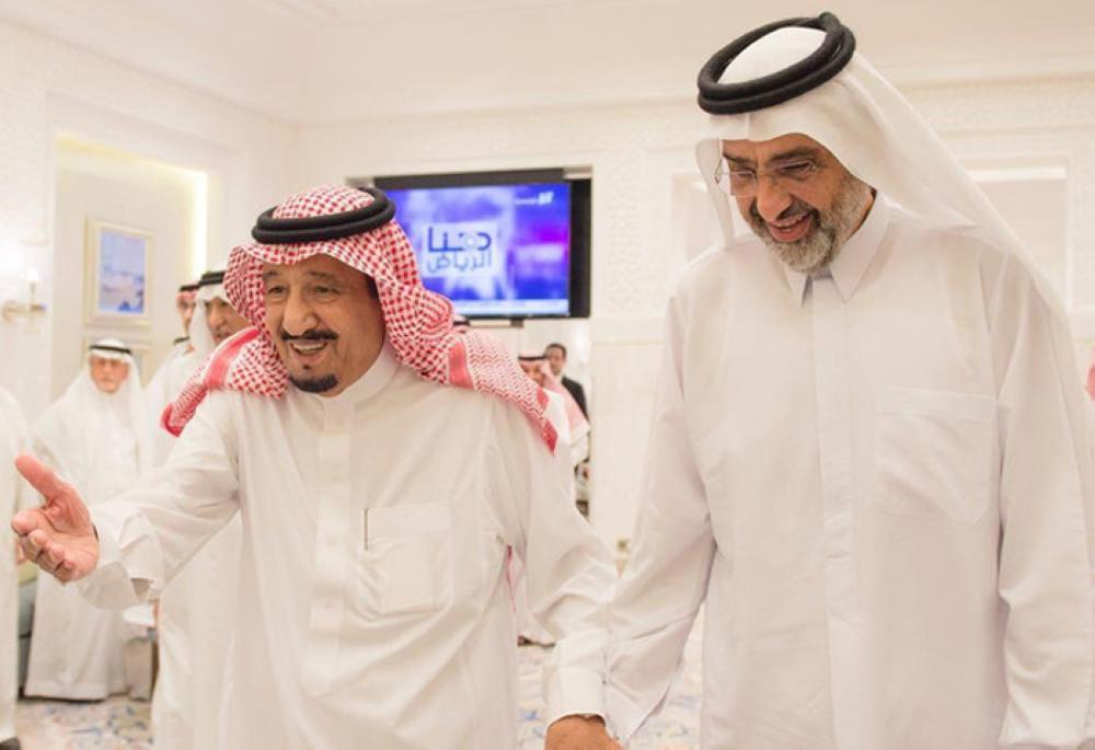 King Salman receives Sheikh Abdullah Bin Ali Al-Thani in Morocco