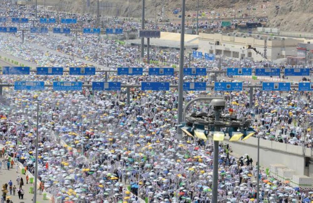 A view of the faithful performing their Haj rites in ease and comfort. — courtesy photo