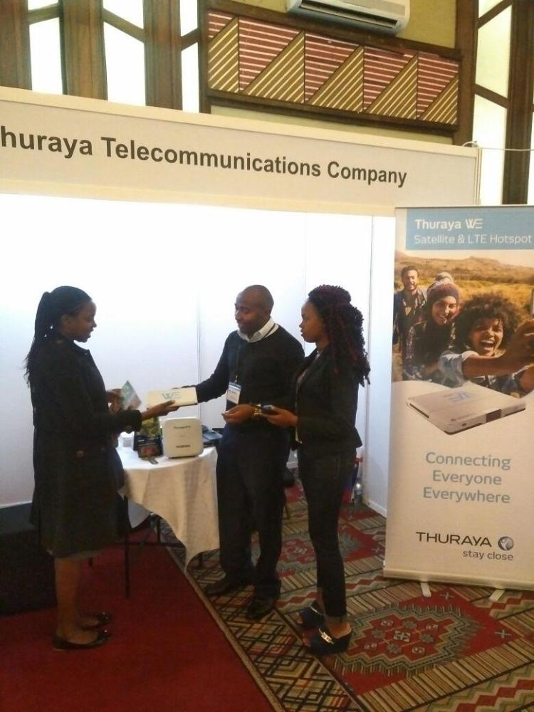 Thuraya's booth at AidEx 2017, Nairobi, Kenya
