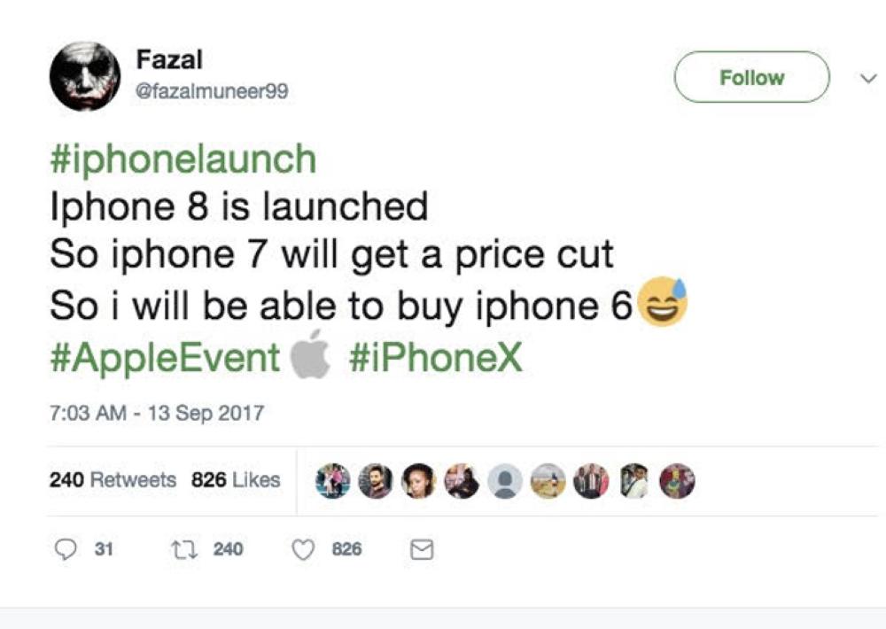 Funny reactions 
to the iPhone X