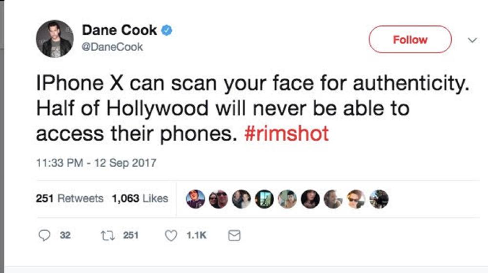 Funny reactions 
to the iPhone X