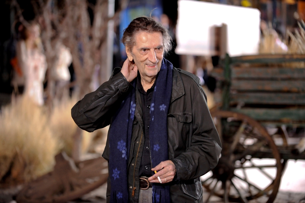 Cast member Harry Dean Stanton arrives at the premiere of the animated film 
