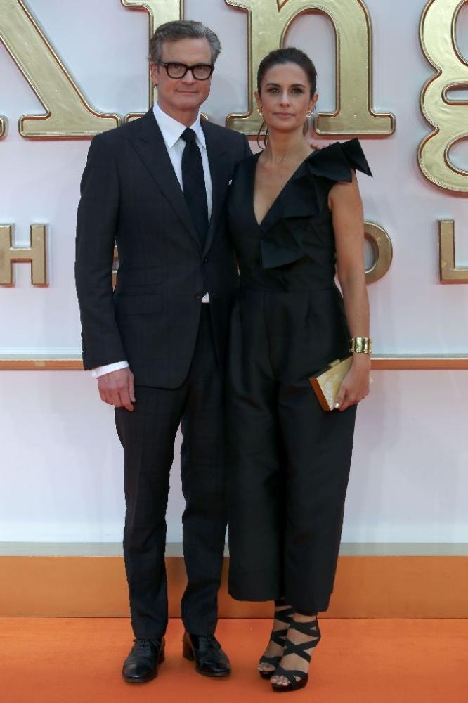 Colin Firth with his wife Livia Giuggioli