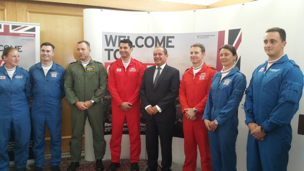 Red Arrows aerobatic team in Jeddah