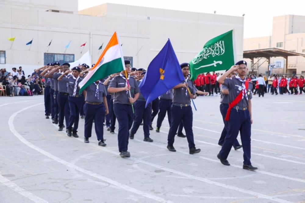 Chief Guest Awad Bin Mohammed Al Maliki, director, Foreign & Private Education, Ministry of Education, Eastern Province and Mohammed Azharuddin, guest of honor, at the start of Indian schools cluster meet in Dammam.