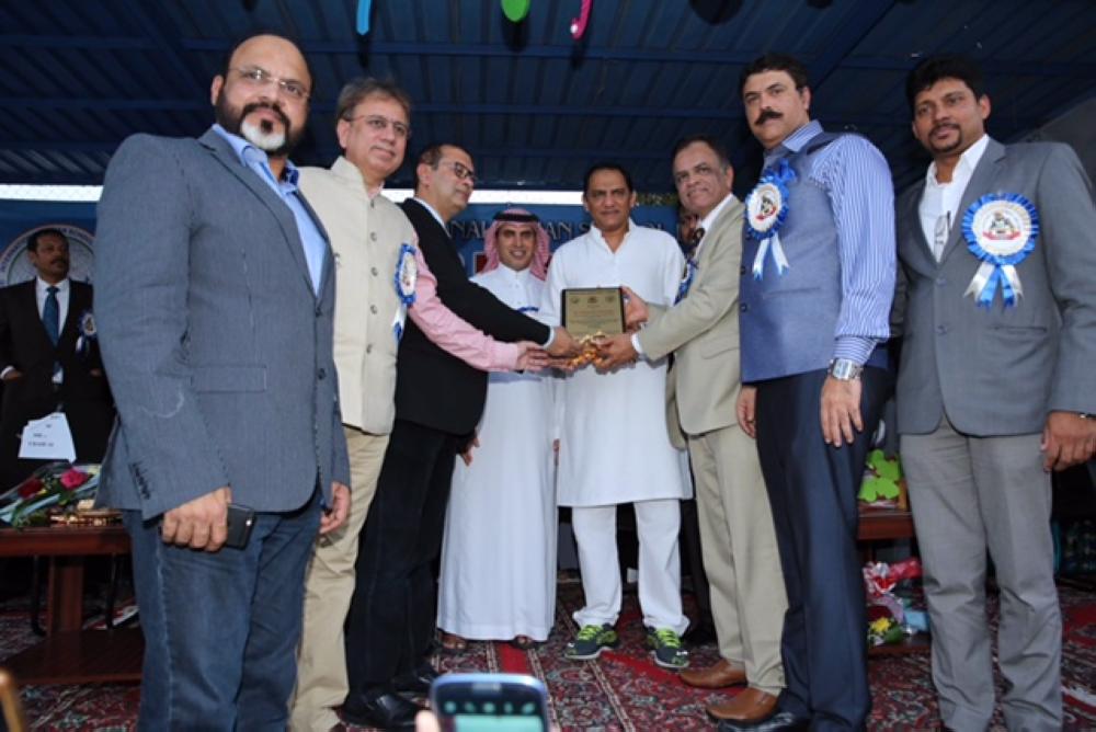 Chief Guest Awad Bin Mohammed Al Maliki, director, Foreign & Private Education, Ministry of Education, Eastern Province and Mohammed Azharuddin, guest of honor, at the start of Indian schools cluster meet in Dammam.