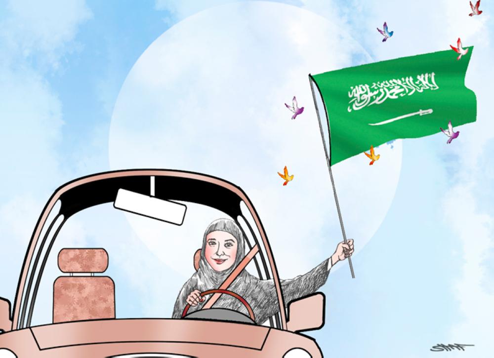 Saudi woman drive
