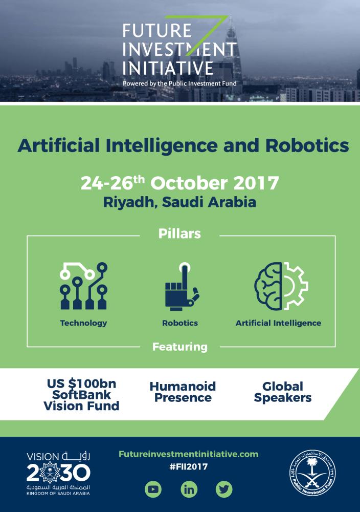 Riyadh FII forum 
to tackle future 
of technology, 
robotics and AI
