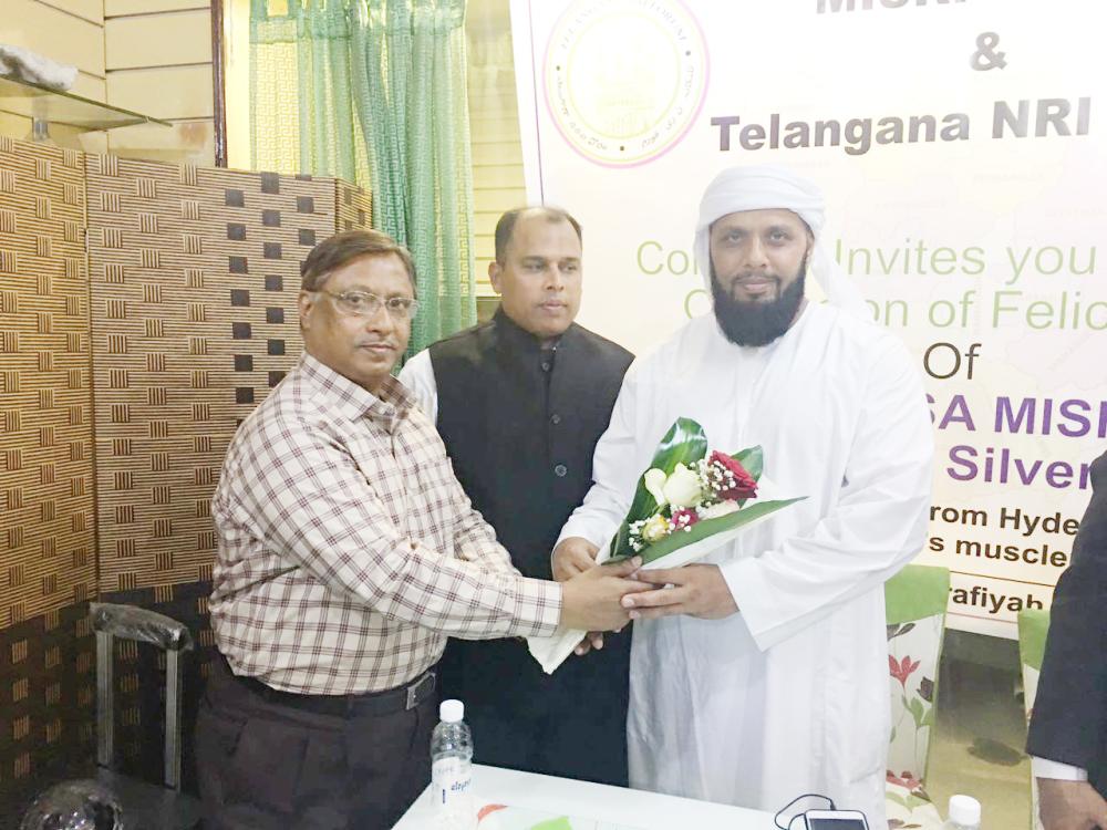 Esa Misri feted by Telangana NRI Forum