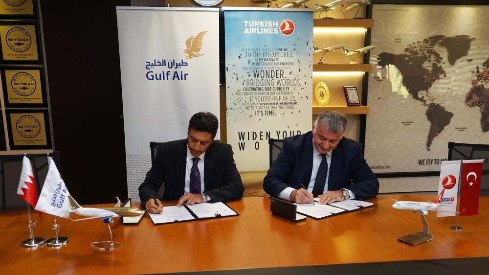 Gulf Air and Turkish Airlines 
sign a codeshare agreement