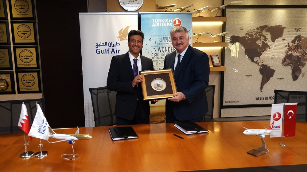 Gulf Air and Turkish Airlines 
sign a codeshare agreement