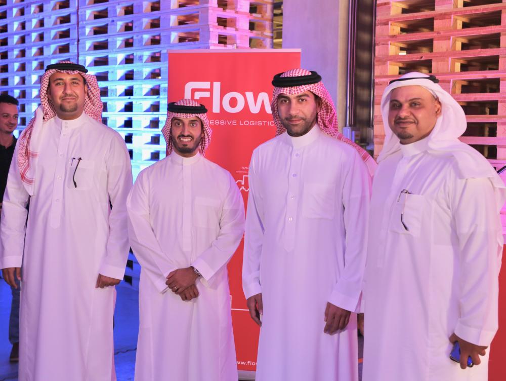 Saud Al Sulaiman, Flow CEO, with other officials at the launch