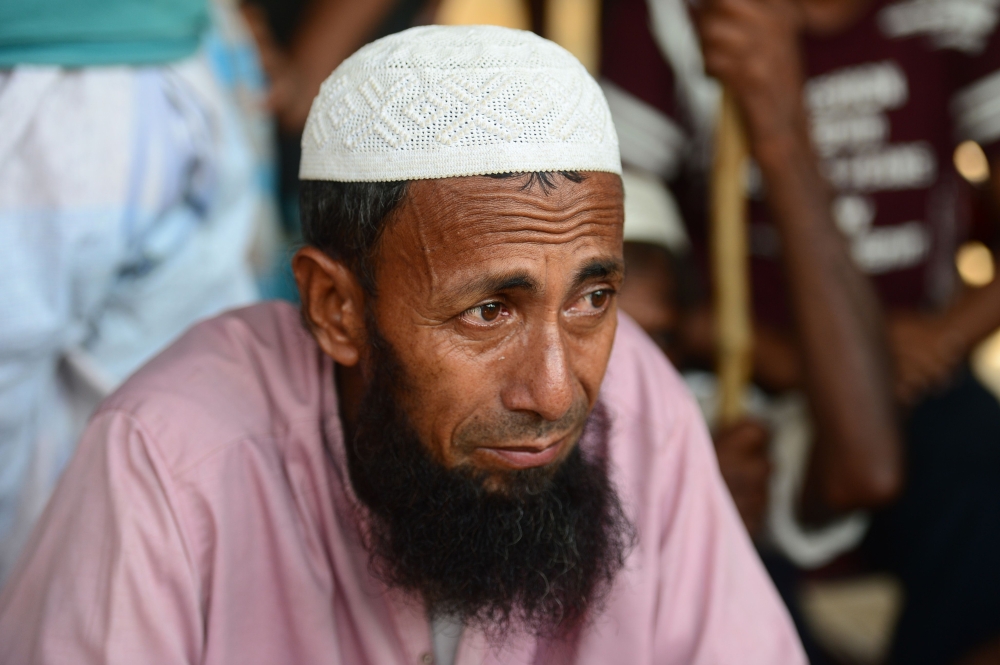 Rohingya refugee Fazol Ahmed is seen during an interview at the Kutupalong refugee camp in Ukhia, Bangladesh, in this Oct. 13, 2017 file photo. — AFP