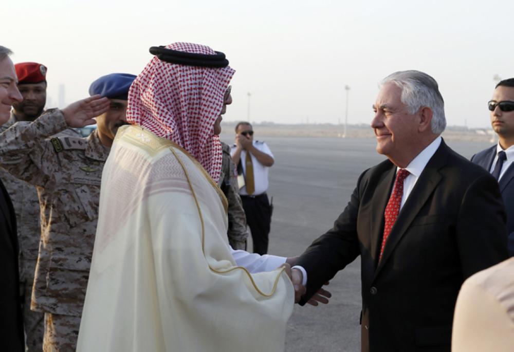 Tillerson arrives in Riyadh