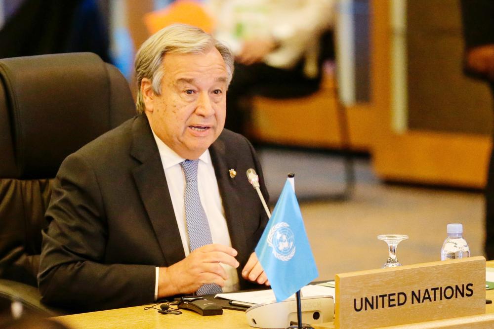 United Nations Secretary-General Antonio Guterres speaks during the 9th ASEAN UN Summit on the sideline of the 31st Association of Southeast Asian Nations (ASEAN) Summit in Manila on Monday. — AFP