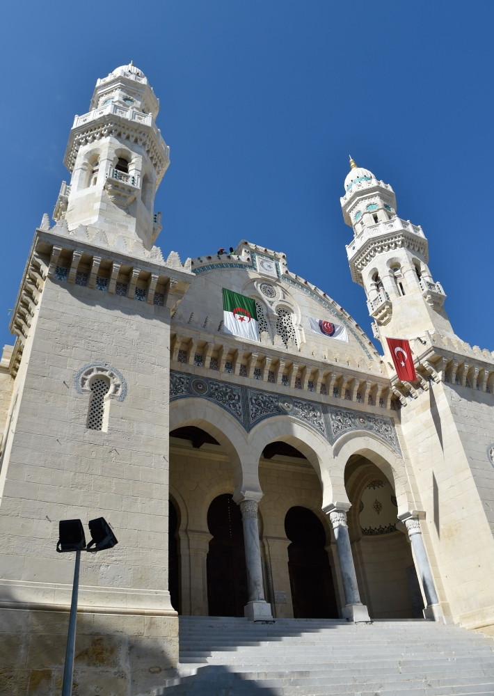 Workers restore part of the roof of the Ketchaoua Mosque in the famed UNESCO-listed Casbah district of Algiers as they complete the final stages of its renovation last month. The ornate towers and arches of the mosque are set for a new chapter as the majestic place of worship gets ready to open it doors for the first time in nearly a decade following lengthy renovation. — AFP