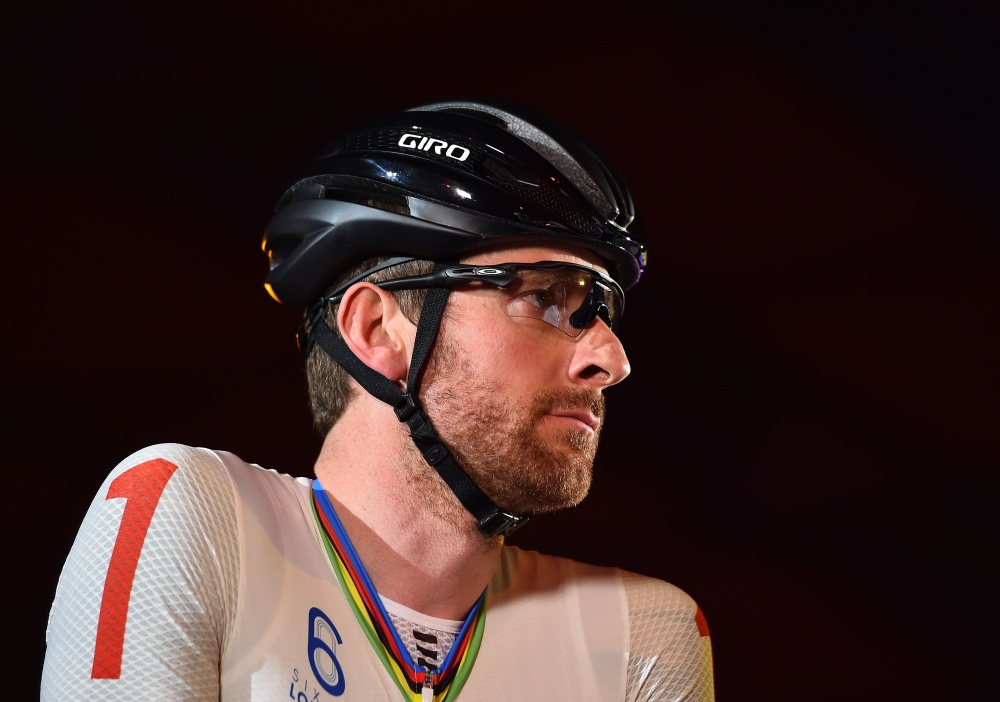 This file photo shows British cyclist Bradley Wiggins waiting to compete on the first day of the London Six Day 2016 cycling event at the Lee Valley VeloPark in east London. A 14-month investigation by United Kingdom Anti-Doping into allegations of wrongdoing at British Cycling and Team Sky has ended with no charges being brought against either organization due to a 