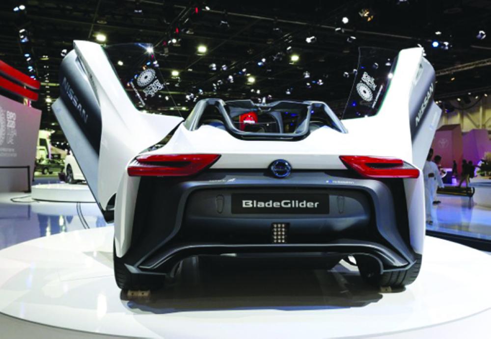 Cars of tomorrow like the Nissan BladeGlider zoom into Dubai International Motor Show 