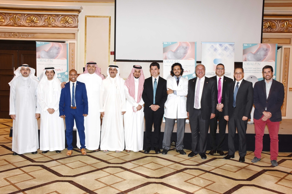 Key resource persons in a medical conference organized by Al Sultan Saudi Medical Company in Riyadh pose a group photo 