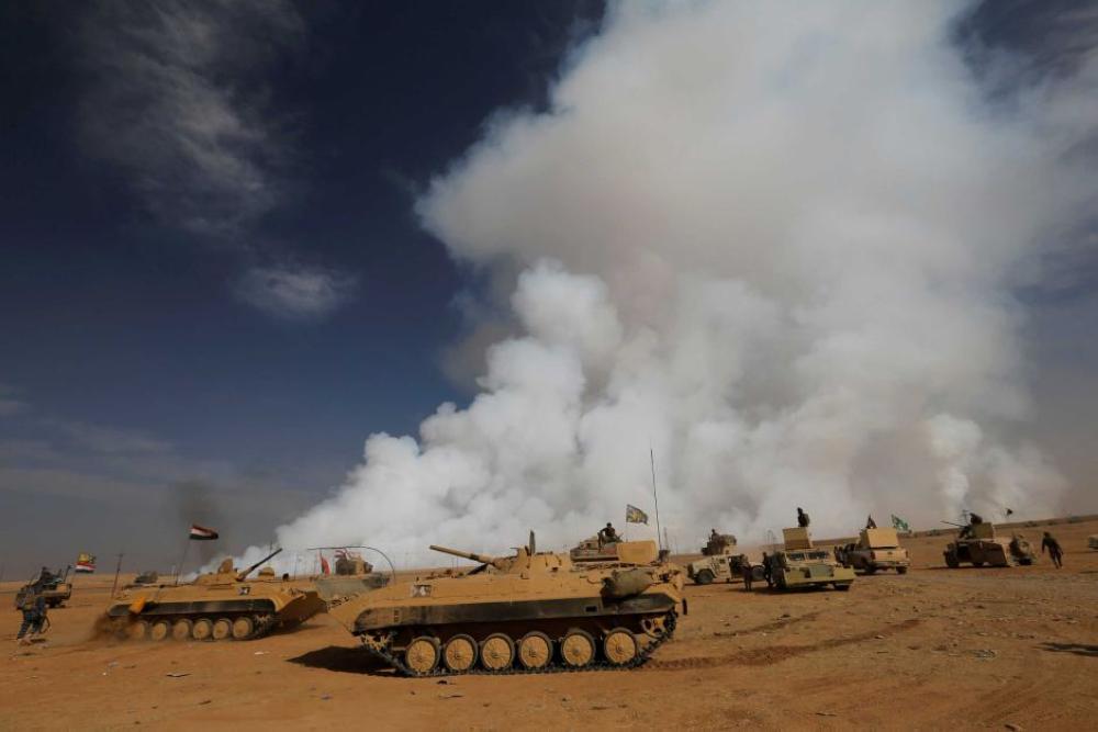 A file photo of Iraqi forces entering Mosul after defeating Daesh.