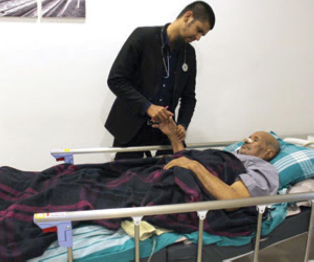 The Saudi citizen receiving treatment in India. — Courtesy photo