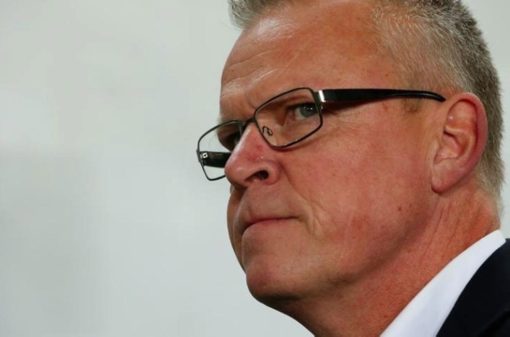 Swedish coach Jan Andersson reacts before the international friendly match against Hungary in Budapest.  — Reuters