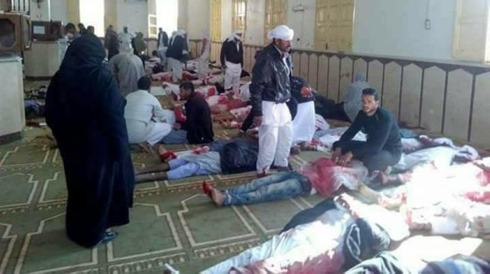 Injured worshipers in the Rawda mosque, roughly 40 km west of the North Sinai capital of El-Arish. — Courtesy photo