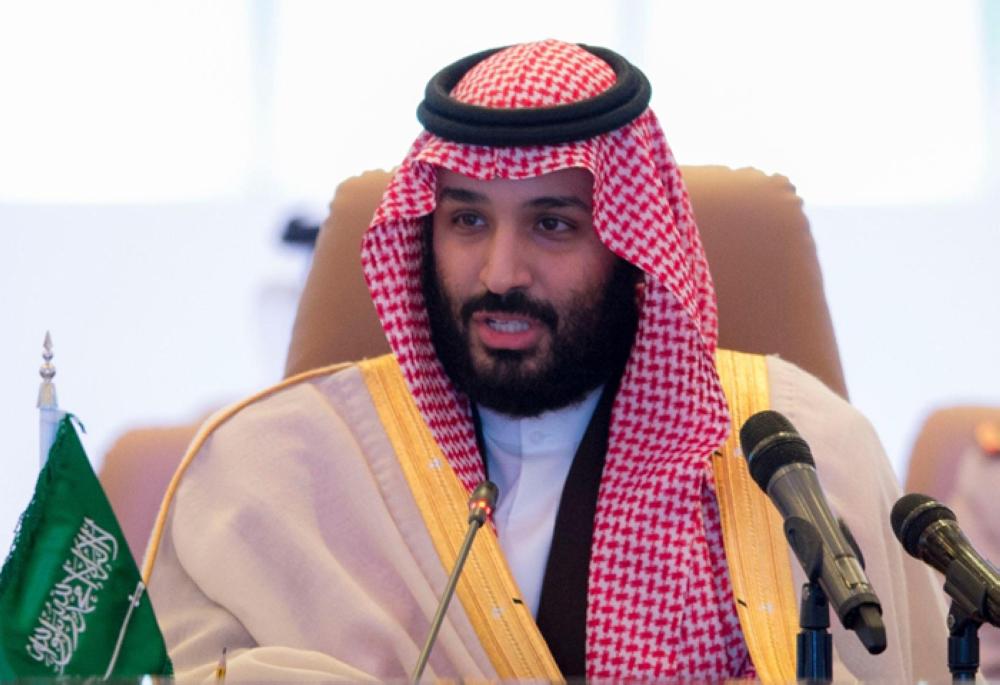 Crown Prince Muhammad Bin Salman, deputy premier and minister of defense, speaking at the Islamic Military Counter Terrorism Coalition (IMCTC) defense ministers’ meeting in Riyadh on Sunday. — SPA