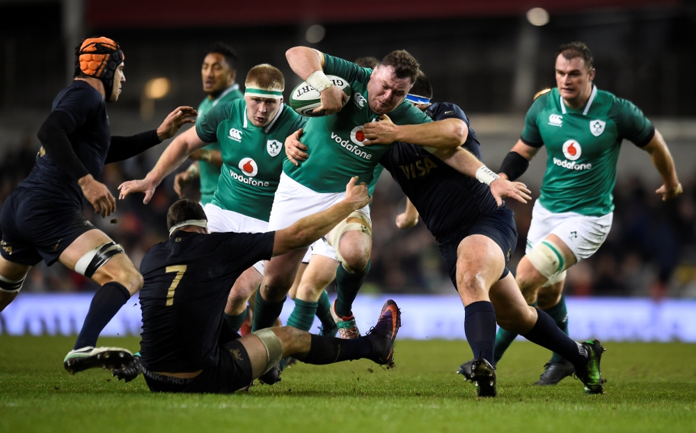 Ireland’s Dave Kilcoyne in action against Argentina during the Rugby Union Autumn Internationals at the Aviva Stadium, Dublin, Saturday. — Reuters