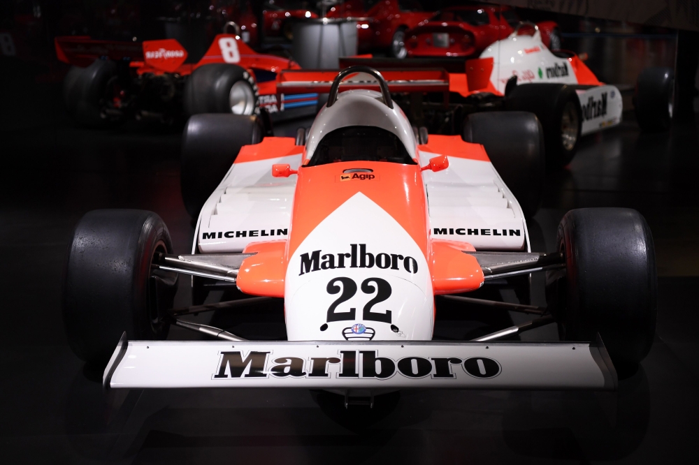 A picture shows the Alfa Romeo 182 of Italian Formula One driver Bruno Giacomelli (1982), at the Alfa Romeo Historical Museum in Arese, near Milan. Alfa Romeo are returning to Formula One after a 30 year absence as backers of Sauber next year, the iconic Italian marque announced on Wednesday. — AFP