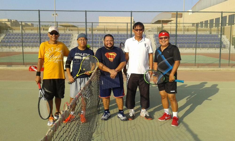 From Left – Roy Timtiman and JM Bravo (Team B), Madz Ali (umpire), Rik Maulion and Ruben Alzate (Team C).