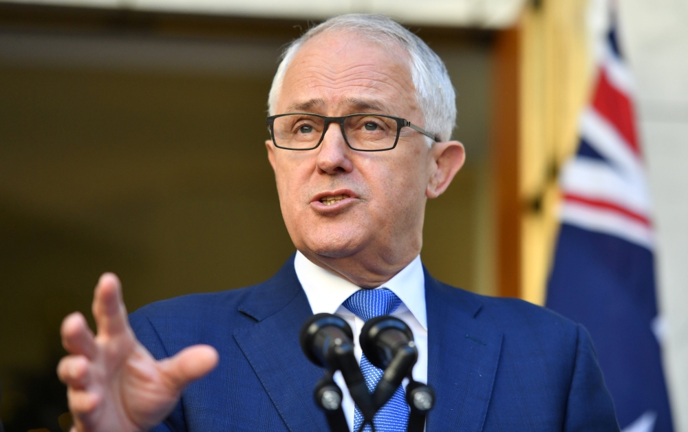 Prime Minister Malcolm Turnbull speaks at a news conference at Parliament House in Canberra in this Nov. 30, 2017 file photo. — Reuters