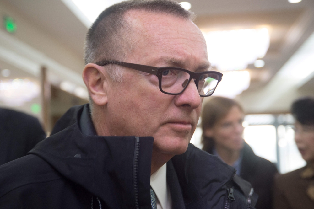 Jeffrey Feltman, the UN’s under secretary general for political affairs, arrives at the Pyongyang International Airport on Tuesday. — AFP
