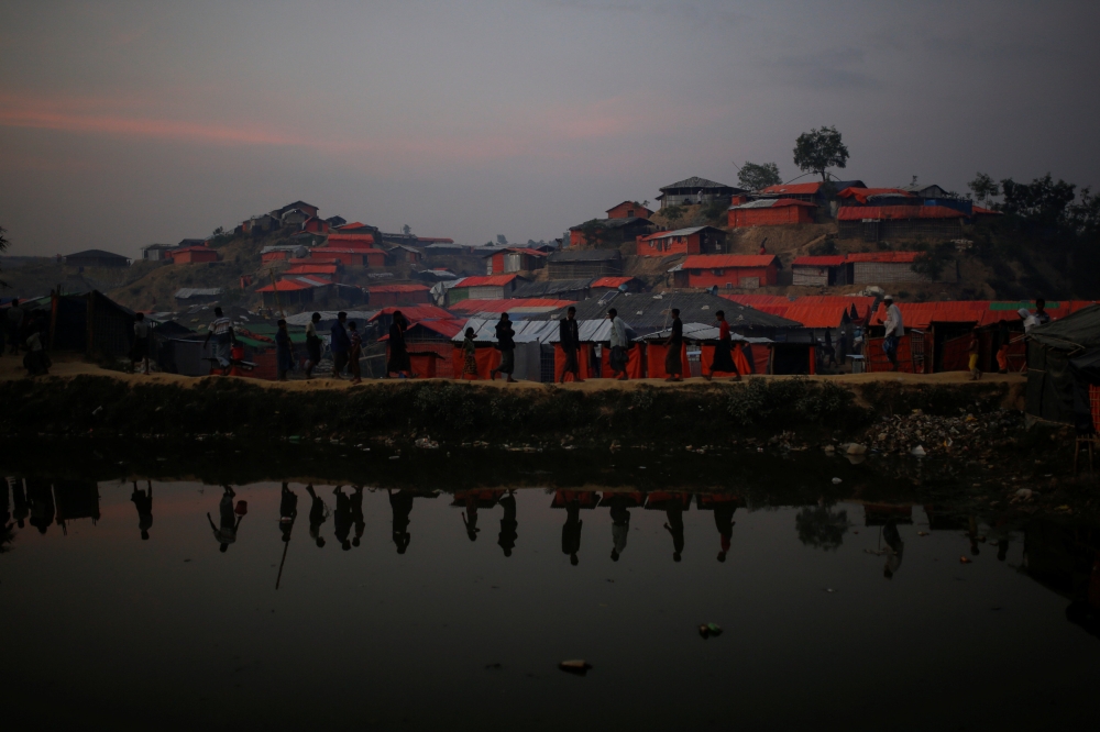 Rohingya refugees are seen in the Balukhali refugee camp near Cox’s Bazar, Bangladesh, on Wednesday. — Reuters
