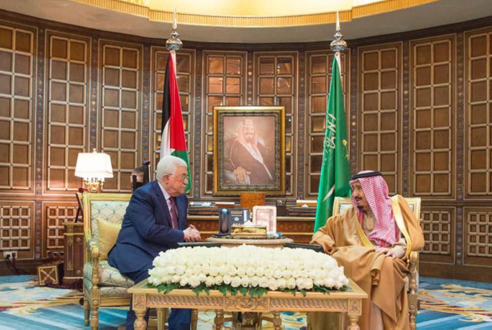 Saudi King Salman receives Palestinian President