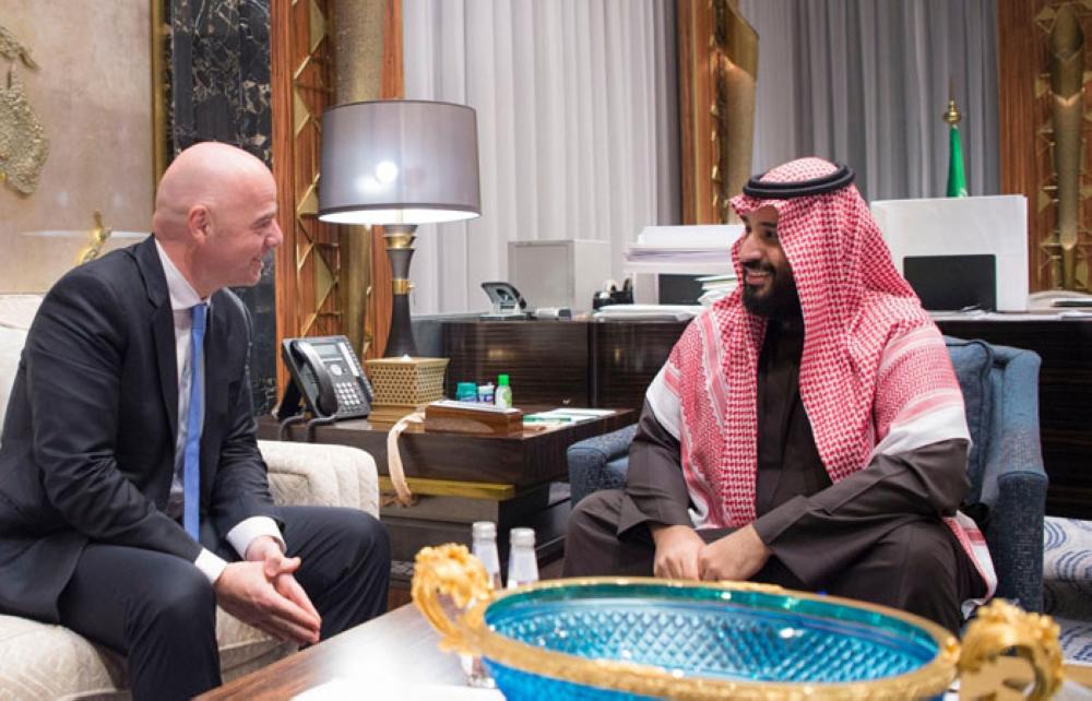 Crown Prince, FIFA president discuss cooperation